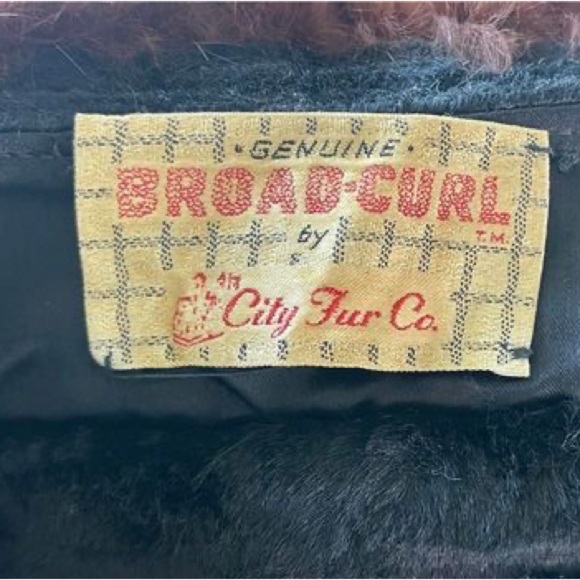 Vintage Genuine Broad Curl City Fur Co. Vintage Black Fur Cropped Jacket - Picture 5 of 8